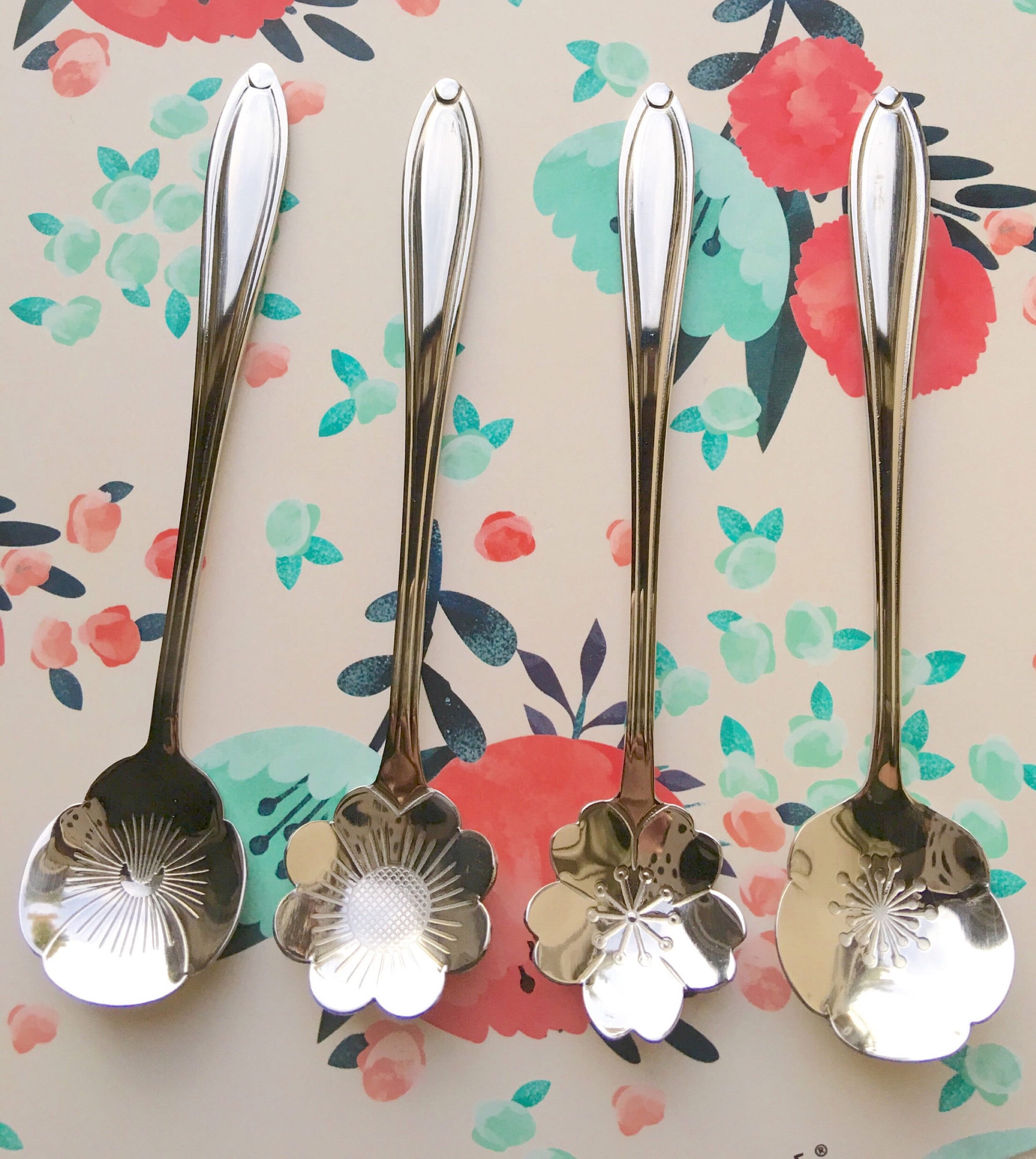 Floral Teaspoons - Etsy Canada