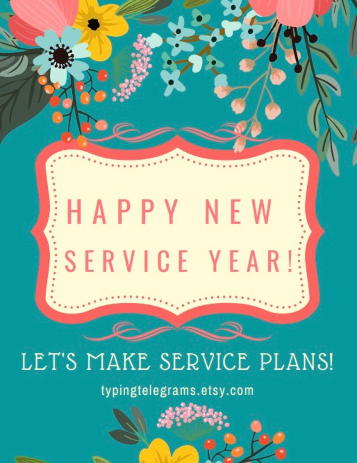 Floral JW New Service Year Graphics JW Pioneer Gifts Best Etsy