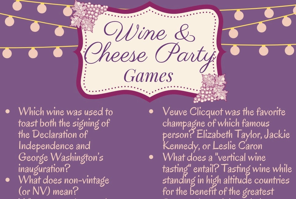 Wine and Cheese Party Game  Wine Party Game, Game Night Adults Zoom Game JW Games Wine and Cheese Game, Ladys Night Wine Game, Wine tasting