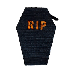 24&quot; Halloween Coffin Pinata RIP, COFFINETTE Party, Halloween Pull String Pinata, Halloween Theme Party, Large Pinata, Pinata for Boys