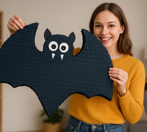Piñata Sorcière Halloween - Décoration De Fête Avec Tige Et Bandeau - Jeu Pour Enfants - Remplissable De Bonbons