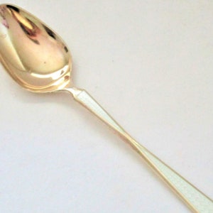 Marthinsen Spoon Sterling with Gold Wash Enamel Handle Norway Vintage Norwegian image 1