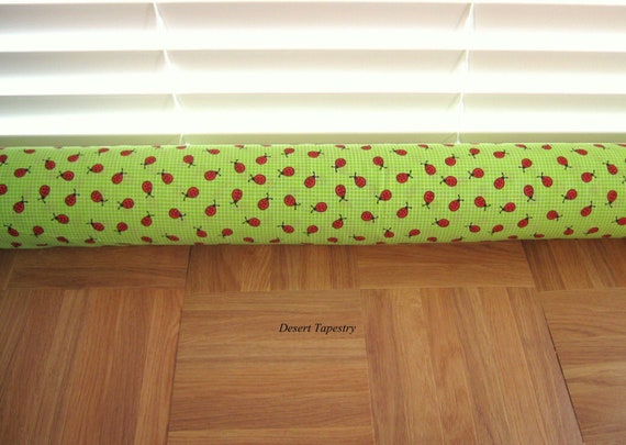 Door Draft Stopper Green Cotton Fabric Only 18 40 X Etsy