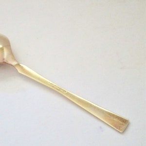 Marthinsen Spoon Sterling with Gold Wash Enamel Handle Norway Vintage Norwegian image 4