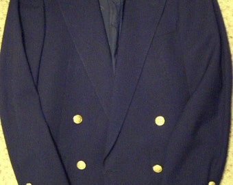 DAKS Wool Jacket Mens Wool Jacket Navy Blue Blazer Small Wool Jacket Size Small Jacket London 1970s Unisex Jacket Womens Jacket