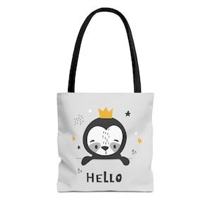 Sloth King Toddler Tote Bag Nursery Bag, Kids Animal Print Carryall, Cute Jungle Animal Theme Gift, Zoo Safari Baby Shower Present, Kids bag