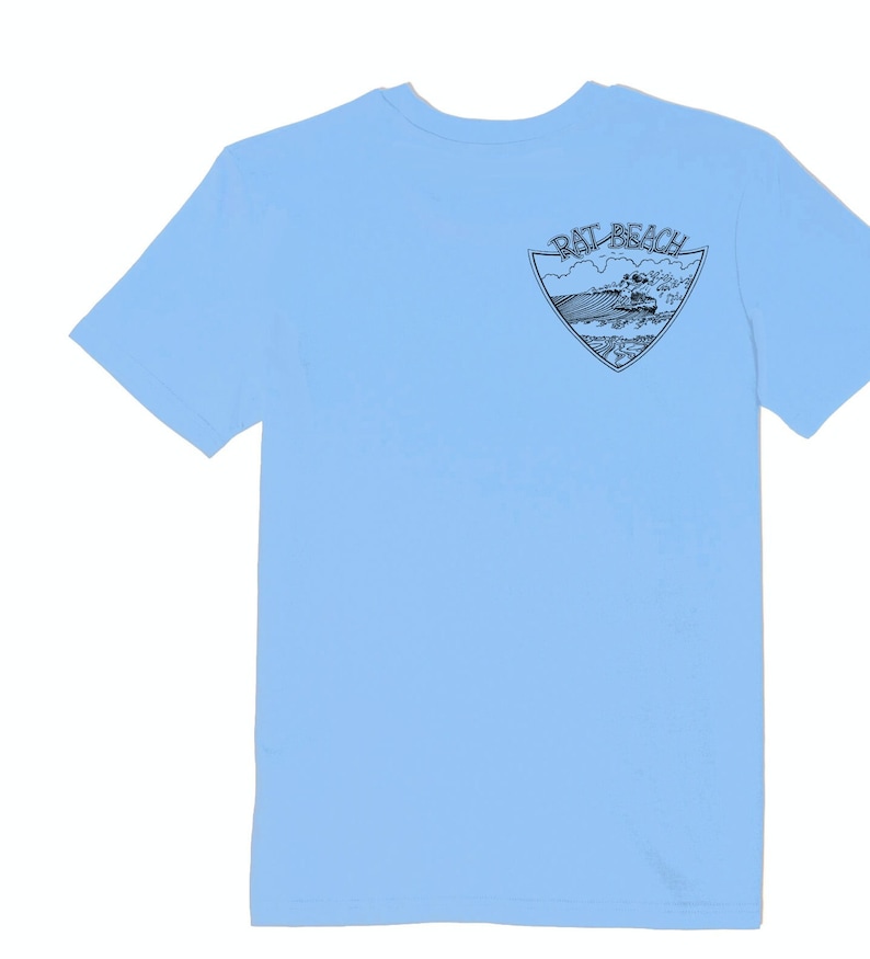 Rat Beach Surfing Rat Tee - Light Blue - Etsy