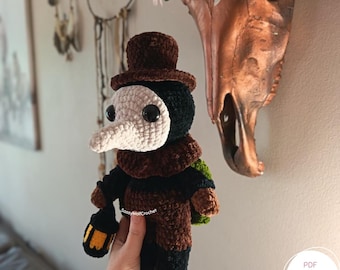 Plague Doctor Crochet Pattern: Amigurumi Gothic Doll (PDF Pattern)