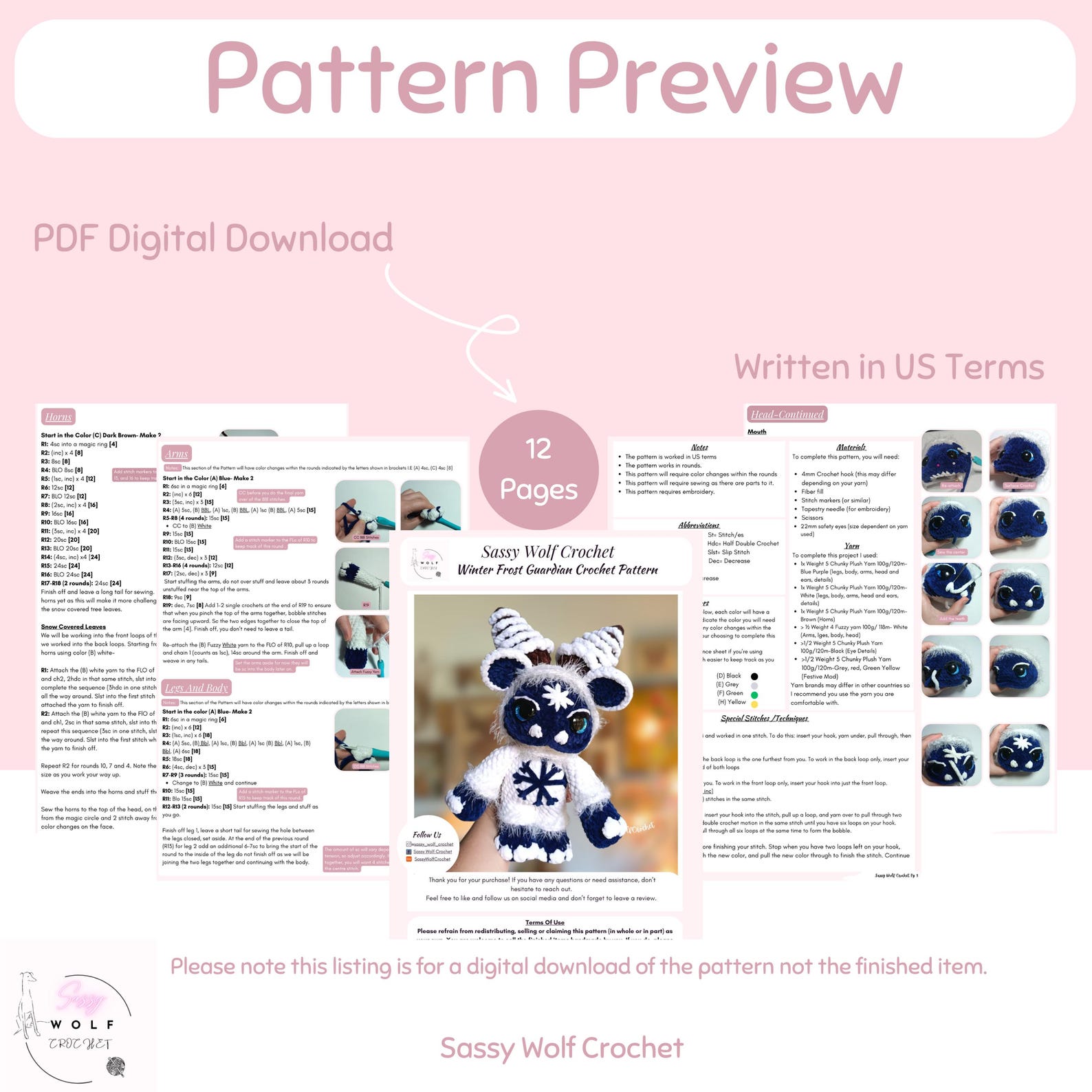 Winter Frost Guardian Crochet Pattern – Amigurumi Yeti- PDF Pattern - Etsy