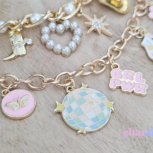 Build Your Own Custom Charm Necklace, Gold Charm Necklace, Customizable Charm Necklace, Vintage Style Chunky Necklace, Multi Charm Necklace