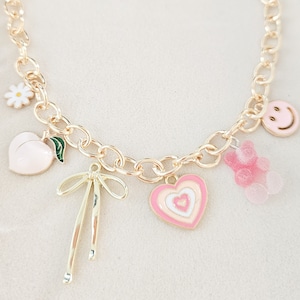 Custom Charm Necklace: Build Your Own Gold Chunky Necklace