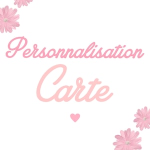 Demande de personnalisation carte ou porte clé