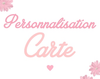 Demande de personnalisation carte ou porte clé