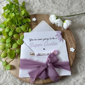 Mitteilung zur zukünftigen Tante Schwangerschaft précentric Baby bébé Eltern Schwester Freund Überraschung Keychain