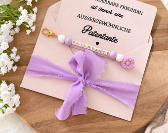 Announcement to future godmother pregnancy prégnant baby bébé parents sister friend surprise   patentante dutsh allemand Schlüsselanhänger