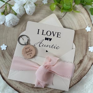 Mitteilung an zukünftige Tante Tante Schwangerschaft précentric Baby bébé Eltern Schwester Freund Cousin Überraschung Keychain