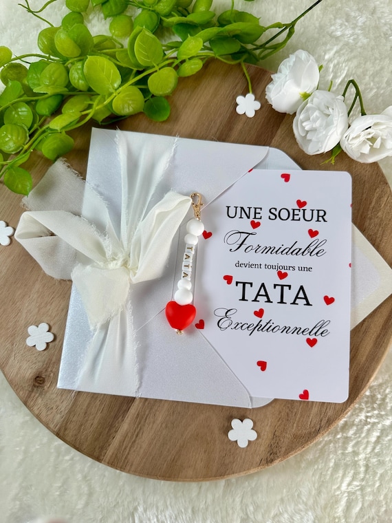 Porte Clés Tata - Cadeau Tata Ou Annonce Tata Porte Clefs - Cadeau