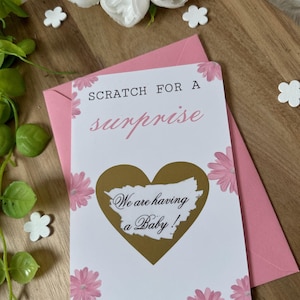 Carte à gratter surprise grossesse baby zwangerschap aankondiging kaart kraskaarten