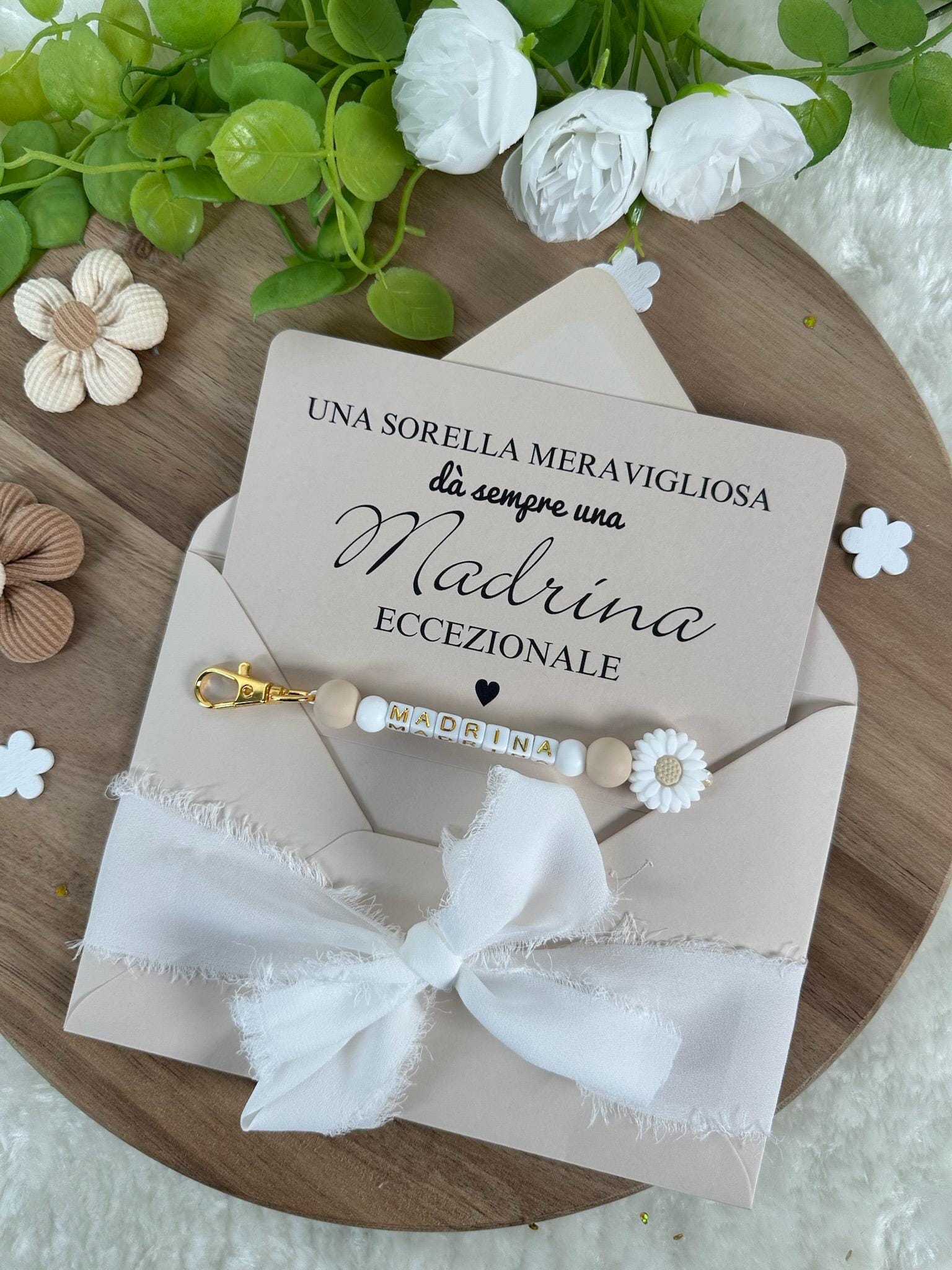 Portachiavi Regalo Migliore Amica Con Biglietto E Busta Kraft - Cuore Con Incisione, Oro Rosa