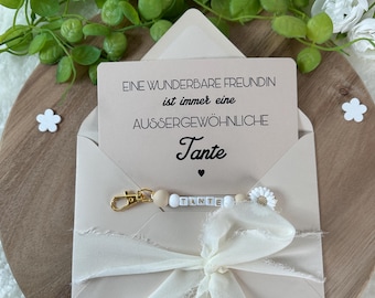 Ankündigung zukünftige Tante Schwangerschaft schwangere Baby bébé Eltern schwester Cousin freundin Tante dutsh allemand Schlüsselanhänger
