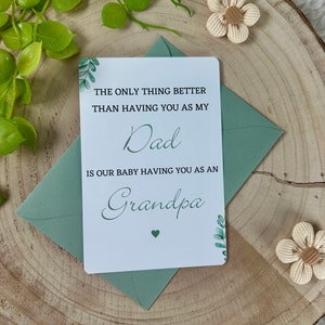 Pregnancy announcement card for family, mummy and daddy, grandpa, grandma, prégnant, carte, baby, bébé, amazing