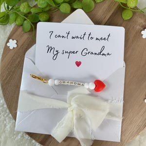 Annuncio alla futura nonna gravidanza bimbo incinta genitori nonni sorpresa Portachiavi cœur rouge