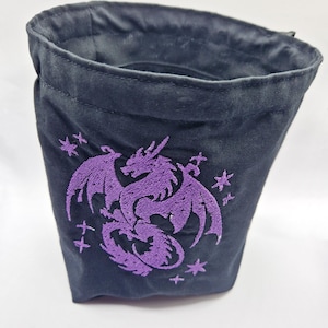 Würfelsack mit Fächern "Bestickt" Rising Dragon-lila