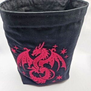 Würfelsack mit Fächern "Bestickt" Rising Dragon - pink