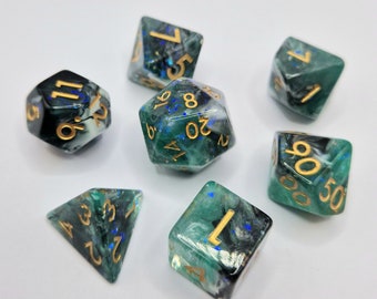 Dice set "Green Nebula"