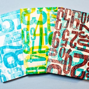Letterpress Numbers Pocket Notebook | 3.5&quot; x 5&quot; | 48 pages