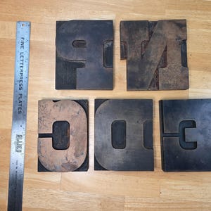 6.75-inch Wood Type Letterpress Printing Letters