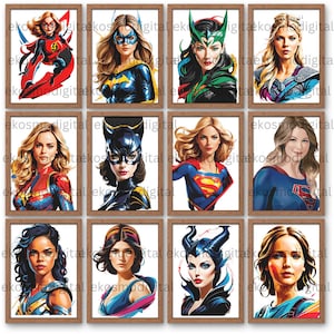 Super-héros clipart images supergirl supergirl 3D impressions super-héros super-héros Clipart super-filles png, supergirl bundle clipart super-héros