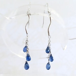 Blue Kyanite Sterling Silver Earrings: Elegant Gemstone Jewelry