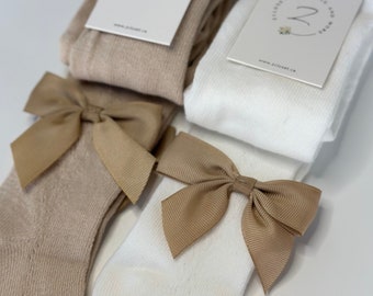 Collants en coton : chaussettes longues pour bébés et petites filles