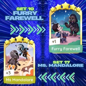 Stickers Mono Go Golden Blitz 5 étoiles (Ms Mandalore ou Furry Farewell)