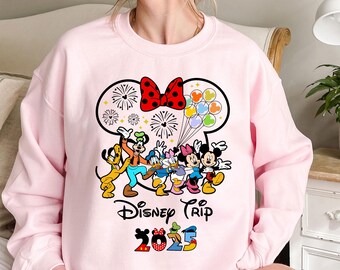 Sudadera con capucha para el viaje de Disney 2025, sudadera con capucha para las vacaciones familiares de Mickey y Minnie, sudadera con capucha de personajes de Disney, ropa infantil de Disney, regalo para el viaje de Disney
