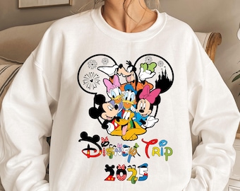 Sudadera Disney Trip 2025, sudadera con capucha de Mickey Minnie Family Vacation, regalo para amantes de Disney, sudadera Disney para niños, sudadera con personajes Disney