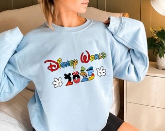 Disney World 2025 Familien Reise Sweatshirt, Mickey Minnie Doof Donald Urlaub Hoodie, Passende Park Bekleidung, Disney Kleidung