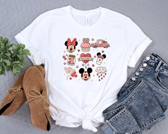 Valentines Day Shirt, Mickey and Minnie Lover Shirt, Disneyland Matching Tshirt, Cute Lover Shirt, Gift for her, Heart Shirt, Girlfriend Tee