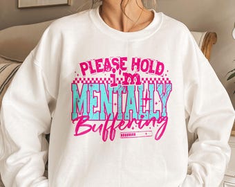 Psychisch Buffering Sweatshirt, Neurodiversent Rundhalsausschnitt, Mental Gesundheit Matters Pullover, ADHD Bewusstsein Geschenk, Angst Pullover für Sie
