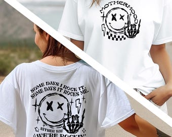 We're Rockin Motherhood Shirt, Funny Mom Outfit, New Mom Gift, Best Mom Ever T-Shirt, Mama Birthday Clothing Gift, Mothers Day Gifts