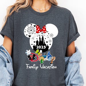 Disney Family Shirt, Disney Minnie Silhouette Shirt, Disney Family Vacation 2025 T-shirt, Magical Castle Shirt, Disneyland Shirts