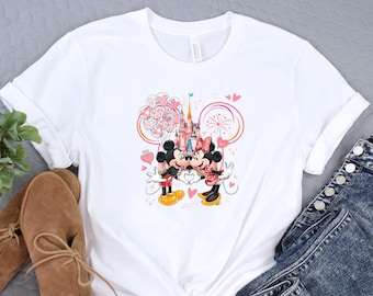 Mickey and Minnie Valentine Shirt, Valentines Day Tshirt, Magic Castle Lover Shirt, Gift for her, Disneyland Valentines Day T-Shirt