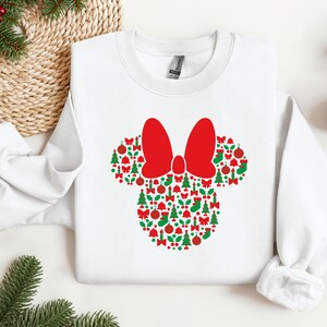 Disney Christmas Sweatshirt, Mickey and Minnie Xmas Hoodie, Christmas Crewneck, Xmas Pajamas, Disney Family Family Matching Sweatshirt