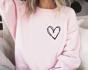 Sweat coeur Saint-Valentin, sweat coeur mignon, sweat fête des mères, sweat cadeau couple, sweat coeur, cadeau d'anniversaire
