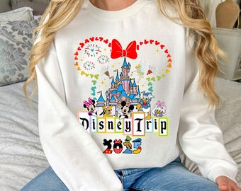 Disney Schloss Reise 2025 Sweatshirt, Mickey Minnie Familienurlaub Hoodie, Disney Urlaub Geschenk, Kinder Disney Bekleidung, Disney-Liebhaber-Shirt