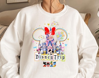 Sudadera con capucha para el viaje al castillo de Disney 2025, sudadera con capucha para las vacaciones familiares de Mickey y Minnie, ropa de vacaciones de Disney, camiseta infantil de Disney, camiseta para el viaje familiar 2025