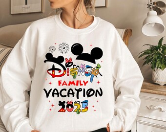Disney Familien Urlaub Hoodie 2025, passendes Sweatshirt für Gruppenreise, Mickey Minnie inspiriert Geschenk, magisches Familien Outfit, Geschenk für Sie
