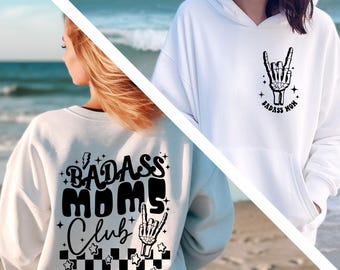 Badass Moms Club Sweatshirt, Funny Mom Outfit, Presents For Mom, Best Mom Ever Crewneck, Expecting Mom First Time Mom Gift Sweater