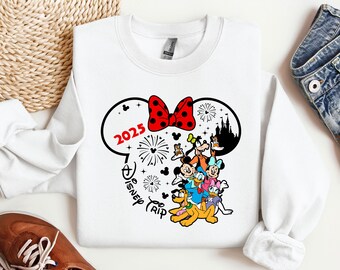 Sudadera con capucha de Disney 2025, sudadera con capucha de Mickey y Minnie, ropa para vacaciones familiares, sudadera con capucha de personajes de Disney, camiseta de viaje de Disney, regalo de Disney para niños
